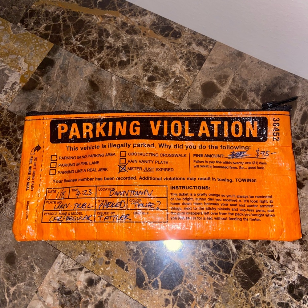 Parking Ticket clutch